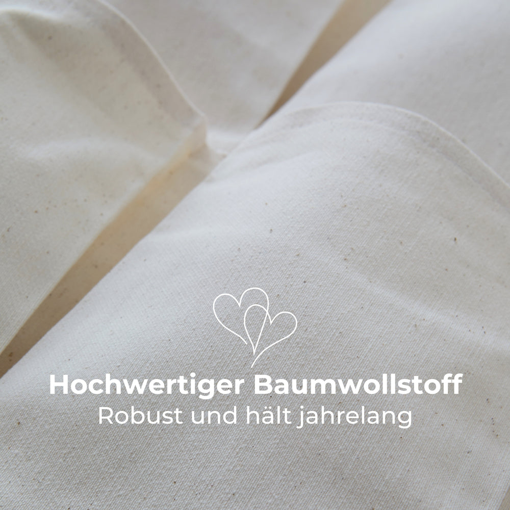 Detailaufnahme vom Baumwollstoff der Kura Aufbewahrung.