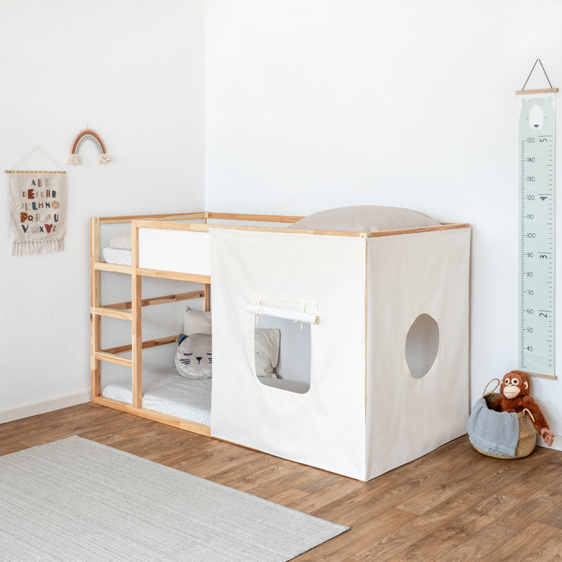 Hausbett Set aus Stoff für das Kura Bett.