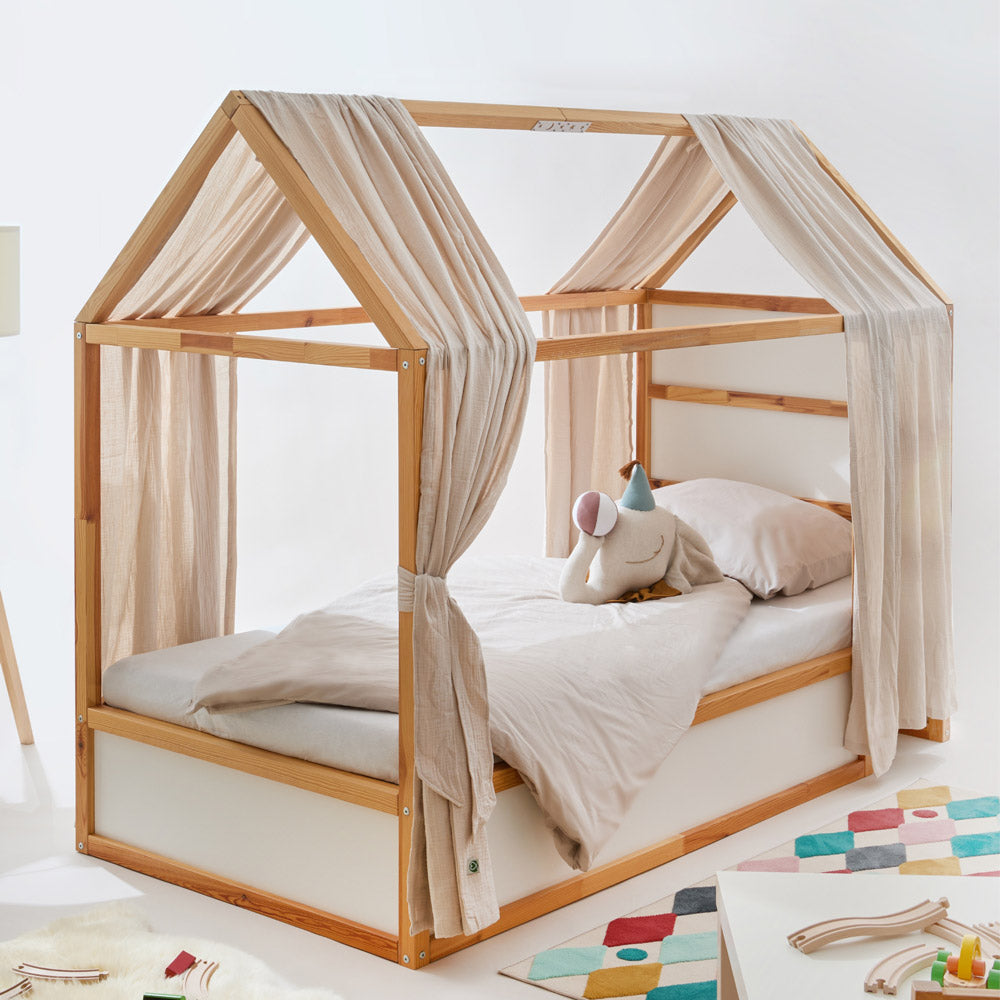 IKEA Kura Baldachin aus Musselin-Stoff