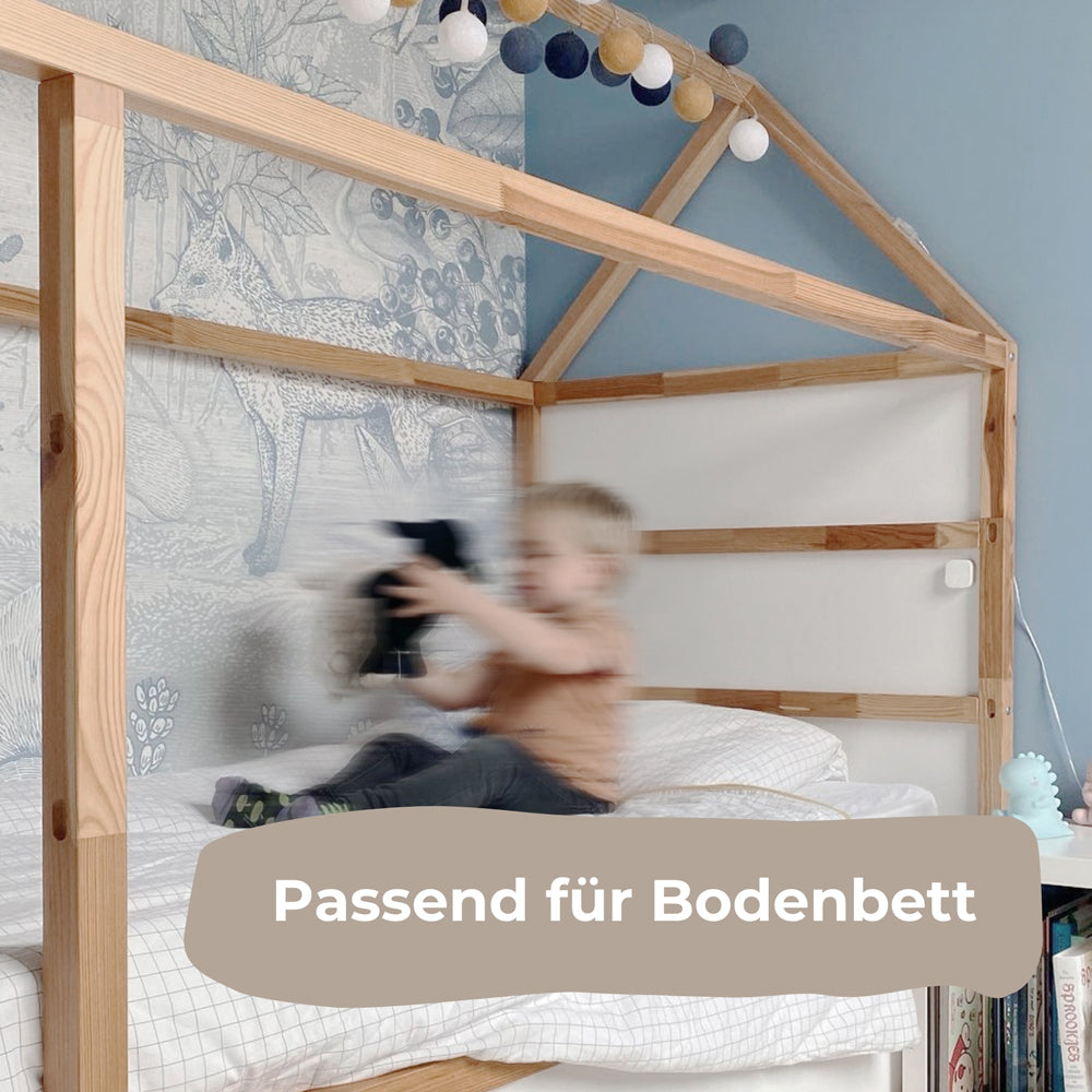 IKEA Kura als Bodenbett mit Dach.