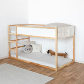 Betttaschen mit 9 Fächern aus Stoff für das Ikea Kura Hochbett