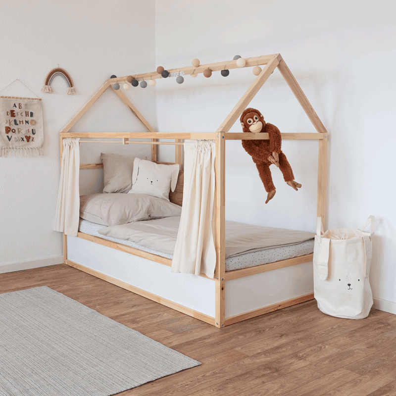 Passende Vorhangstangen für das Kura Kinderbett von Ikea