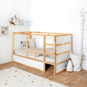 Rausfallschutz aus Holz für das Ikea Kura Kinderbett